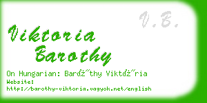 viktoria barothy business card